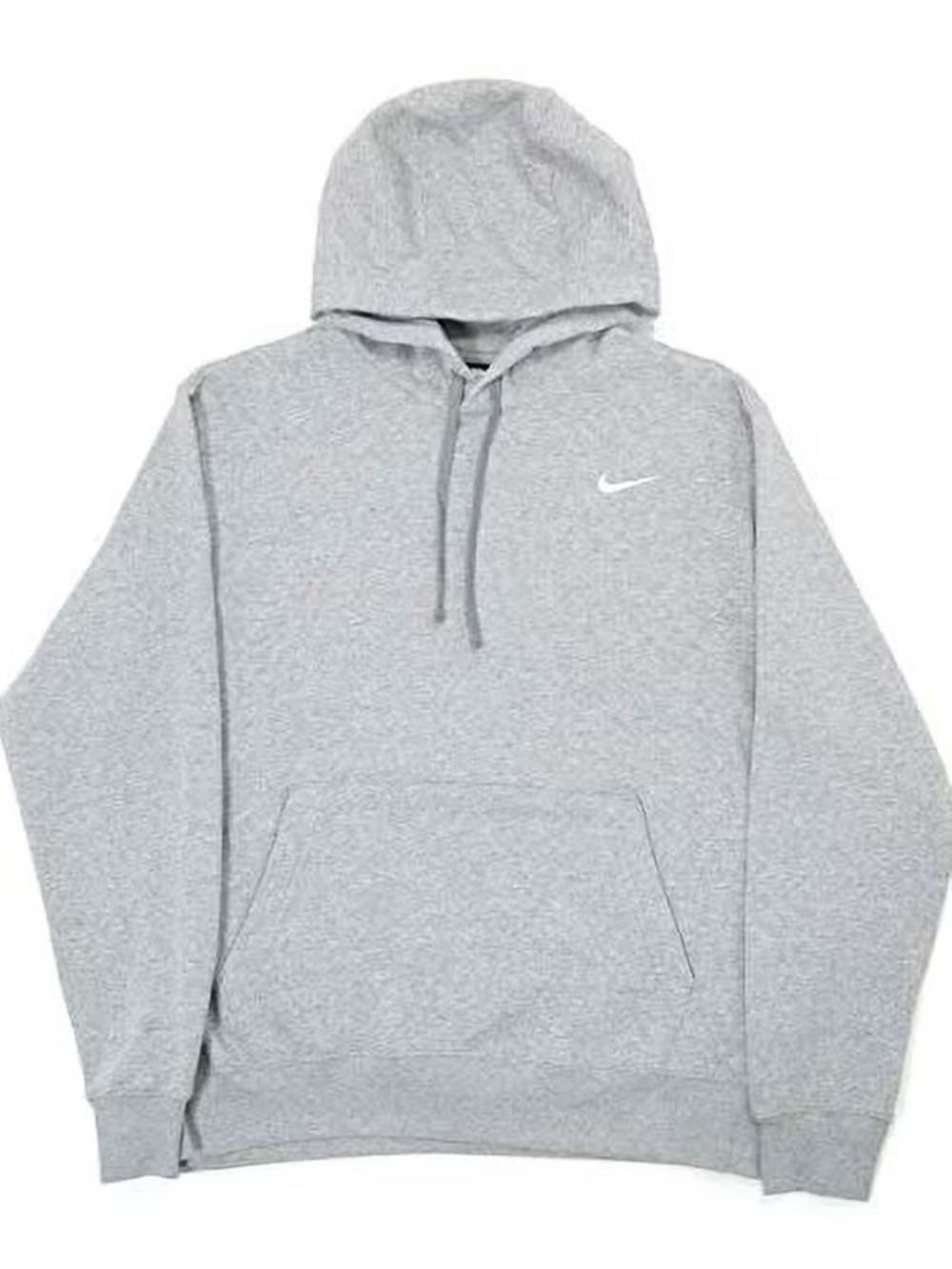 Nike Light Gray Pullover Hoodie with White Swoosh